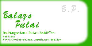 balazs pulai business card